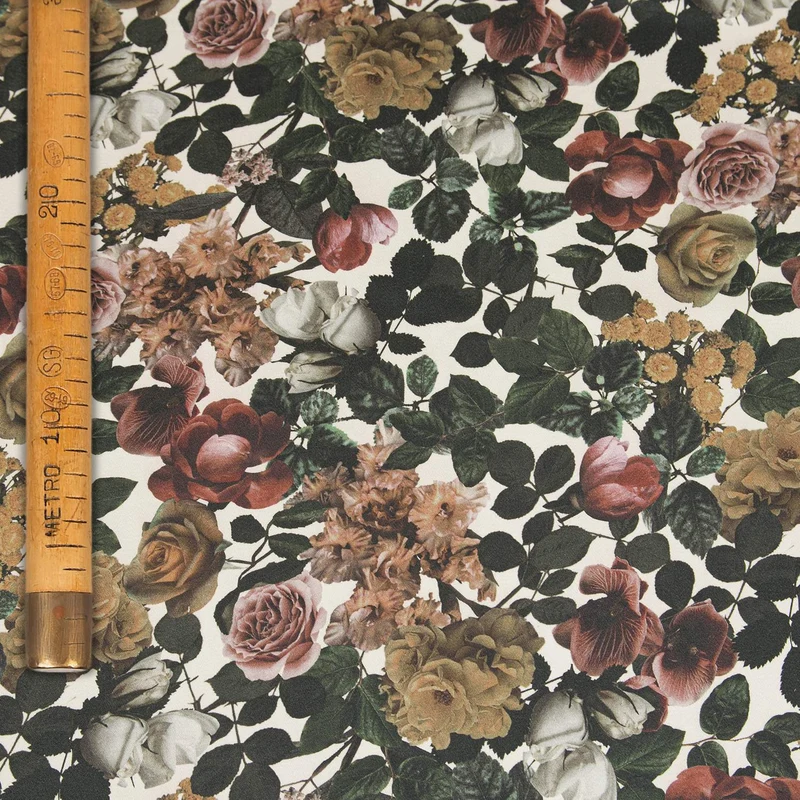 Raso di Cotone Stampato Elasticizzato - Rosalinda
