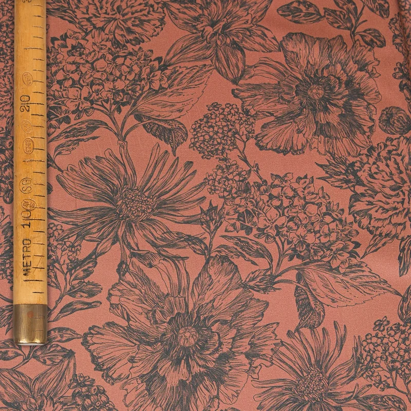 Raso di Cotone Stampato Elasticizzato - Kensington Satin