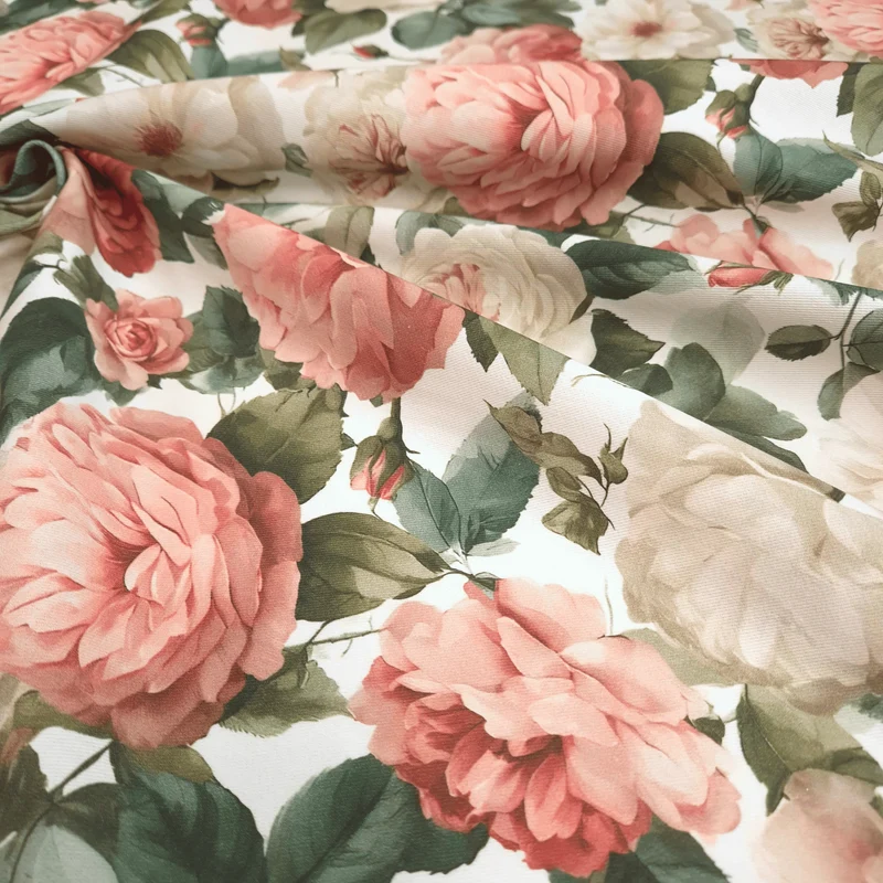 Cotone Panama Stampa Digitale H 160 cm - FIORI SANDERSON
