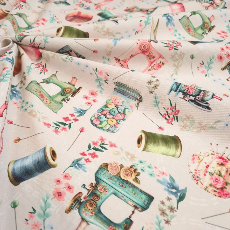 Cotone Panama Stampa Digitale H 160 cm - CUCITO