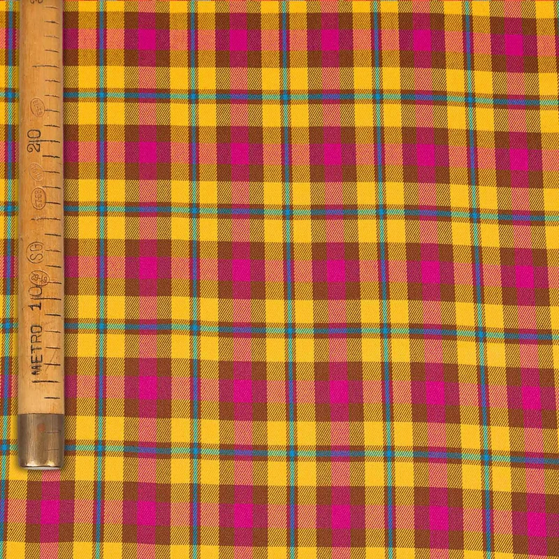 Viscosa Elasticizzata Tartan - Punk Royal Psichedelico