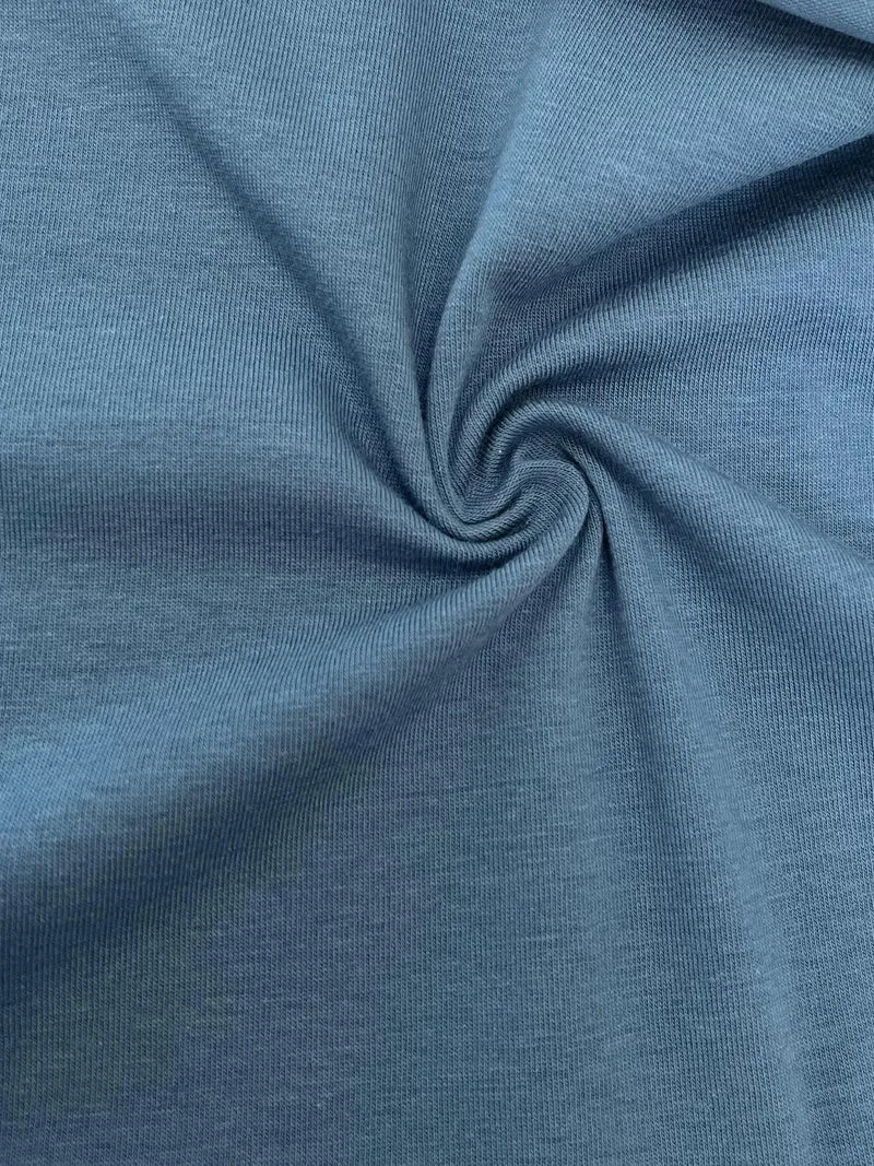Jersey elasticizzato blu ottanio