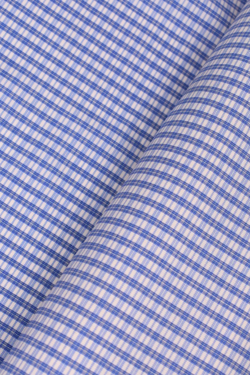 Tela stretch misto lana vergine fantasia vichy