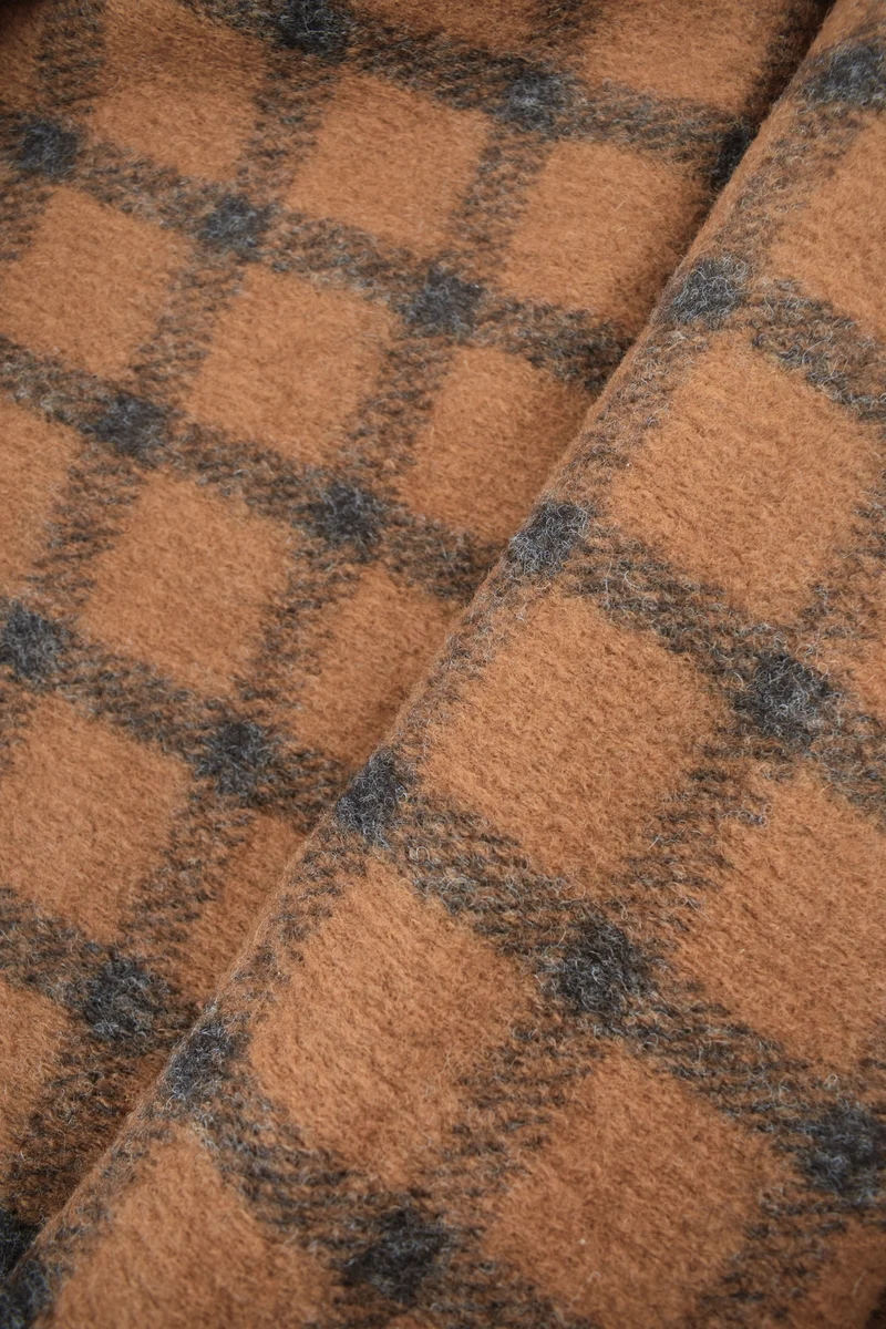 Panno in misto lana e cotone fantasia tartan
