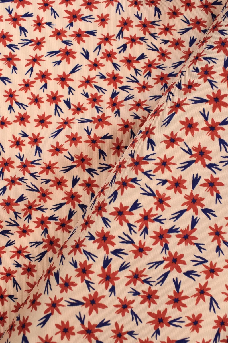 Twill 100% seta fantasia floreale