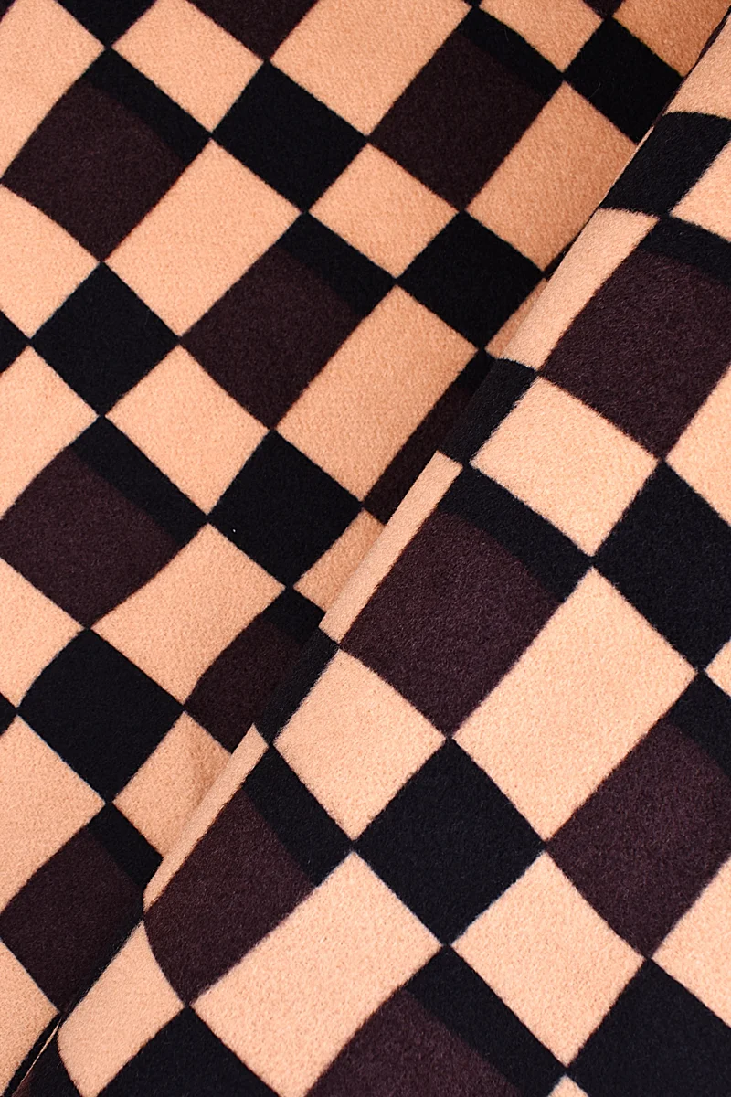 Panno misto cashmere e lana vergine fantasia a quadri