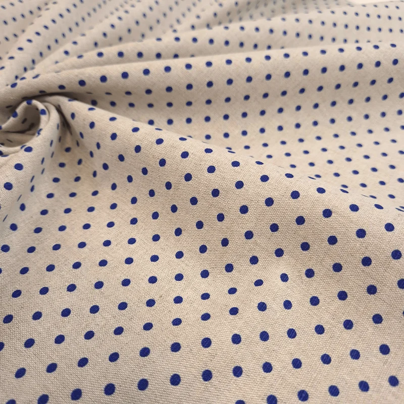 Misto Lino Fondo Grezzo H 150 cm - POIS BLU