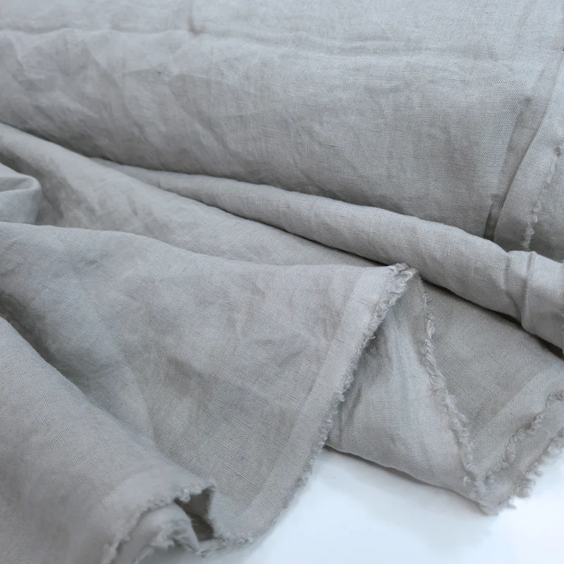 Lino Stonewashed H 300 cm - GRIGIO PERLA