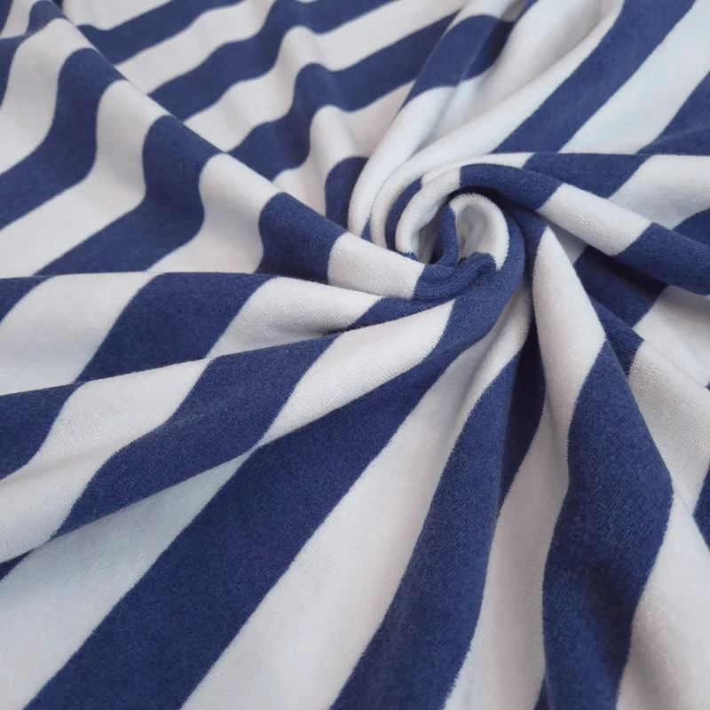 Microspugna di Cotone H 150 cm - STRISCE BLU