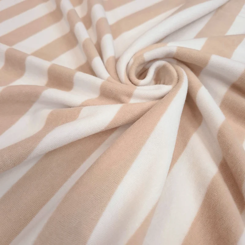 Microspugna di Cotone H 150 cm - STRISCE BEIGE