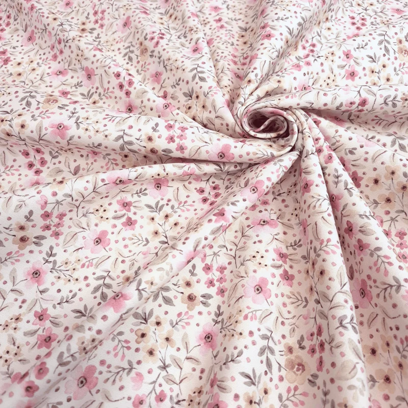 Panama Misto Cotone H 300 cm - FIORELLINI ROSA
