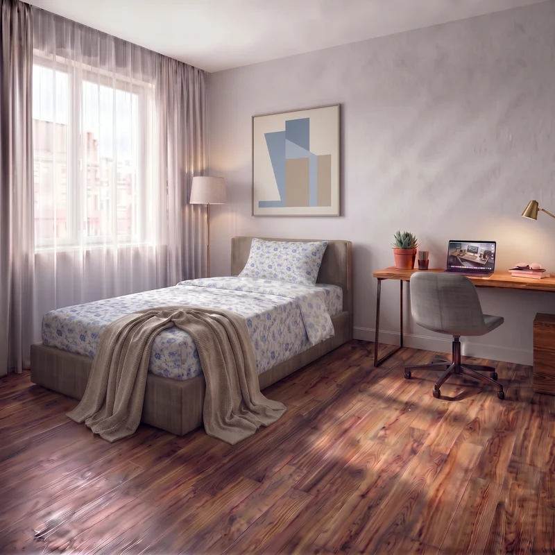 Completo Letto Singolo Basic - Fantasia Neha Blue