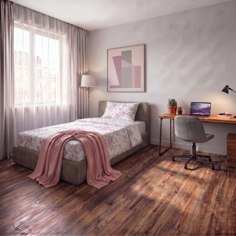 Completo Letto Singolo Basic - Fantasia Neha Mauve