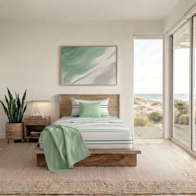 Completo Letto Singolo in Cotone con Stampa - Fantasia Romeo Aqua