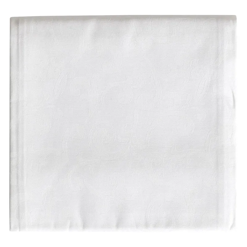 Tovaglia Jacquard Classy Holly 140x320 cm Tinta Unita White