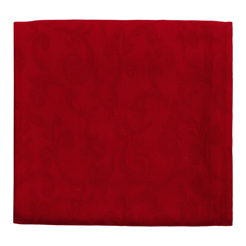 Tovaglia Jacquard Classy Holly 140x320 cm Tinta Unita Red