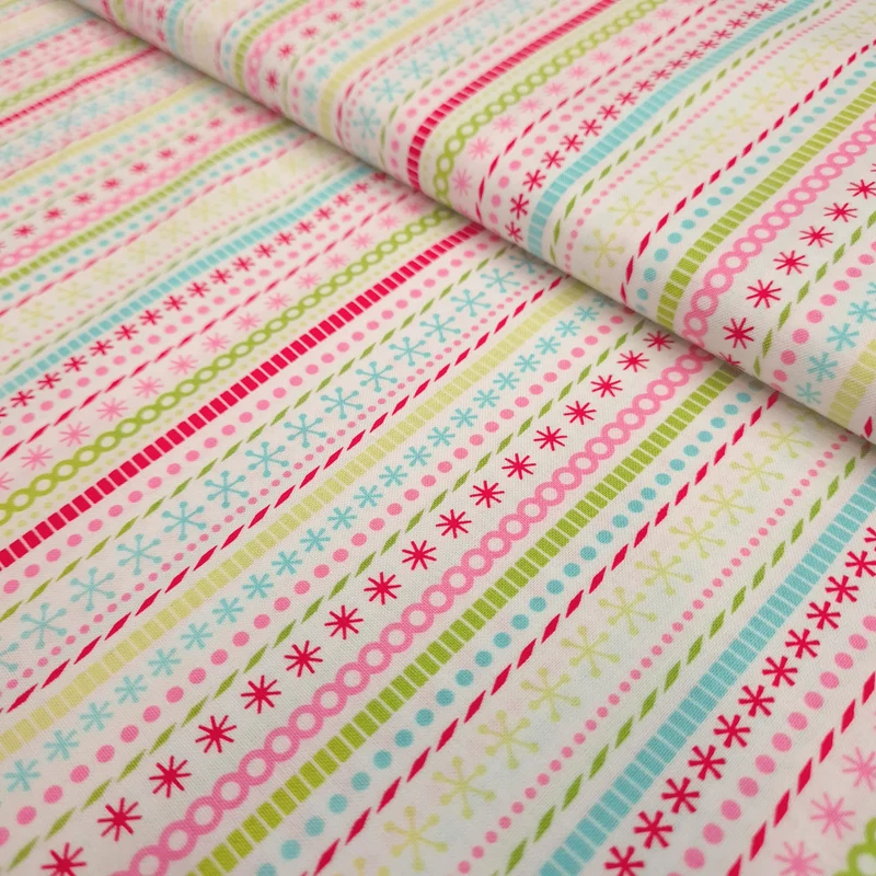 Cotone Americano H 110 cm - CORNICETTE COLORATE/BIANCO