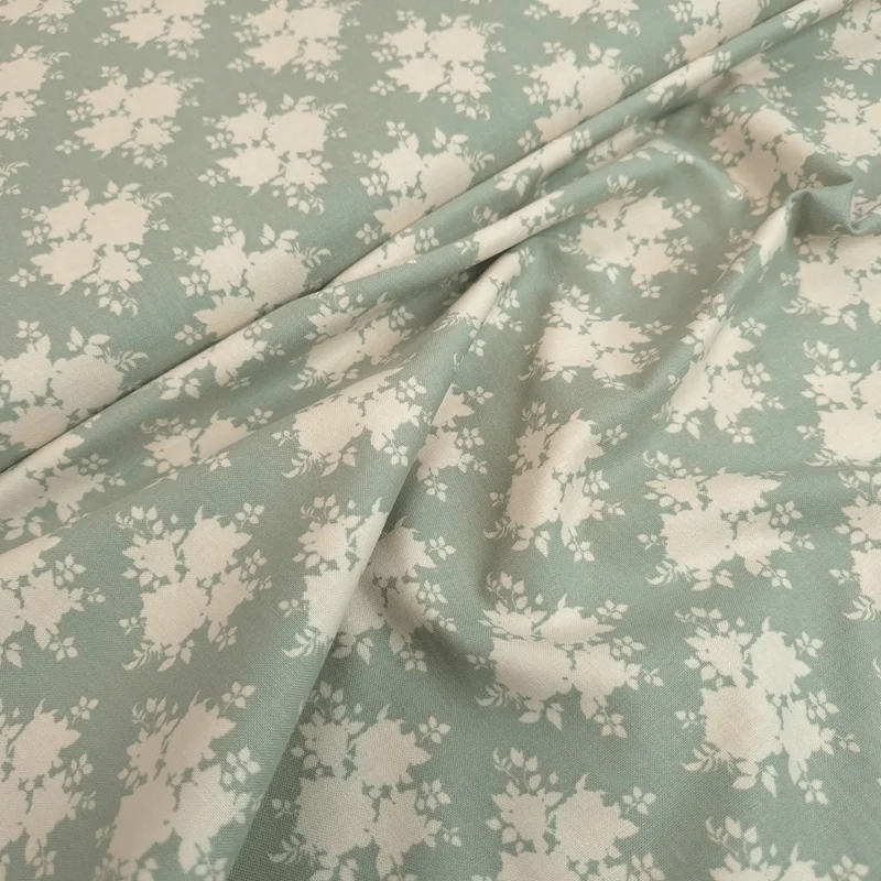 Cotone Americano H 110 cm - STENCIL BOUQUET