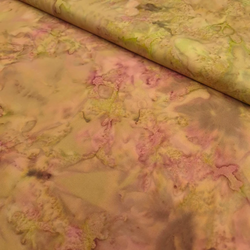 Cotone Americano Batik H 110 cm - SFUMATURE VERDE/VIOLA