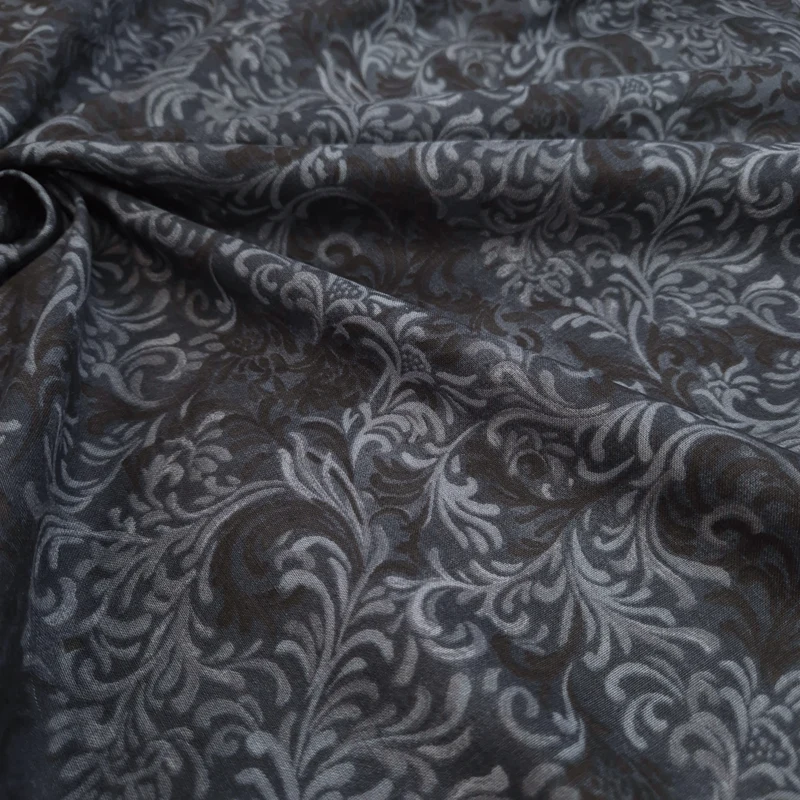 Tessuto Cotone H 280 cm - FANTASIA NERO/GRIGIO