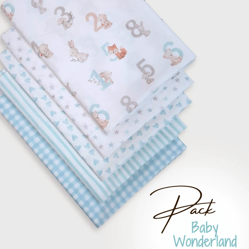 PACK BABY WONDERLAND AZZURRO - 5 pezzi 70 x 100 cm