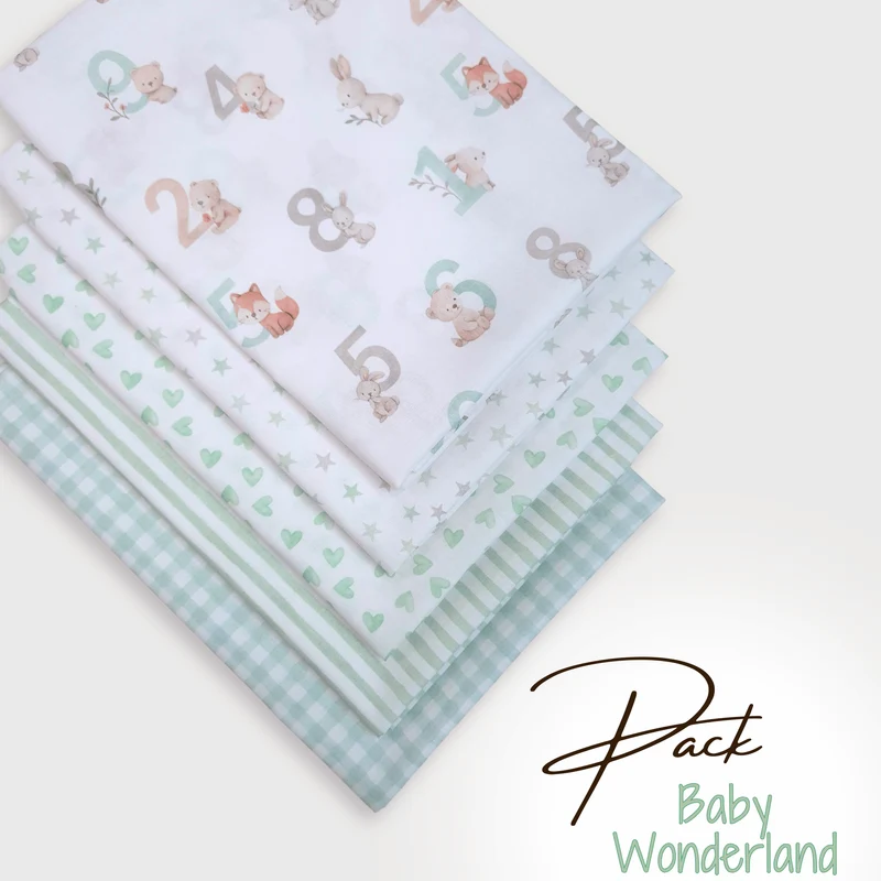 PACK BABY WONDERLAND VERDE - 5 pezzi 70 x 100 cm