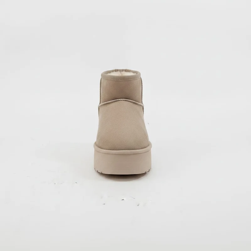 Tronchetto scamosciato da neve - Beige
