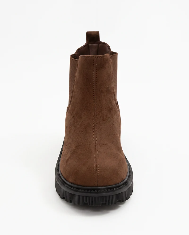 Stivaletto Chelsea bambino in microfibra - Marrone