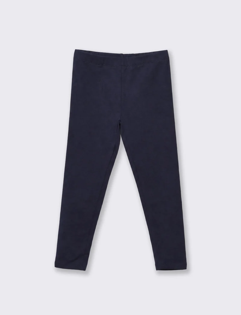 Leggings da bambina con interno garzato - Blu