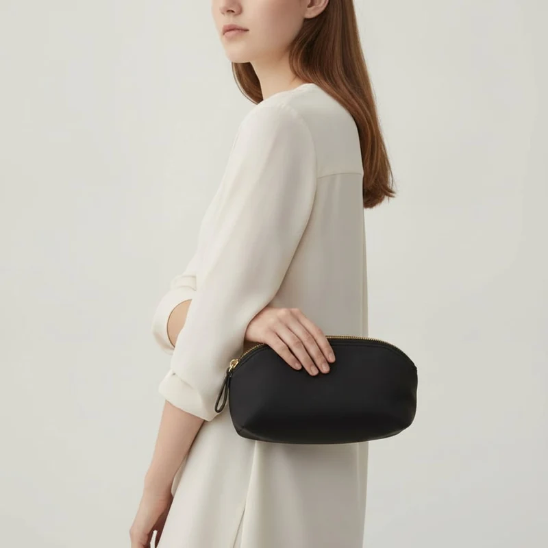 Necessaire in nylon da donna - Nero