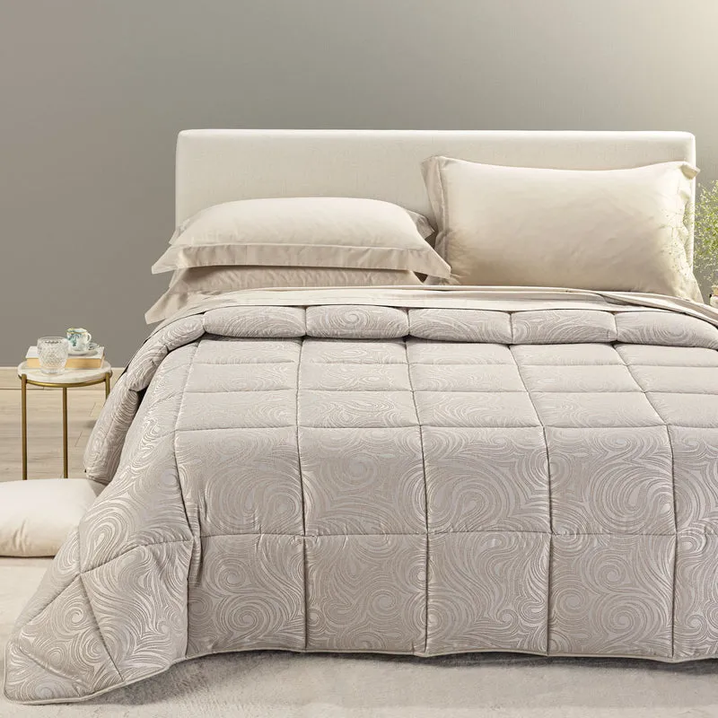 Trapunta Silver Barocco in Raso Jacquard 300 gr/mq