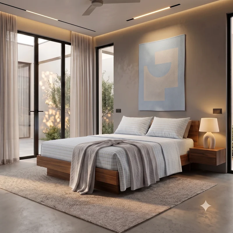 Completo Letto Matrimoniale Basic Ilario Greige