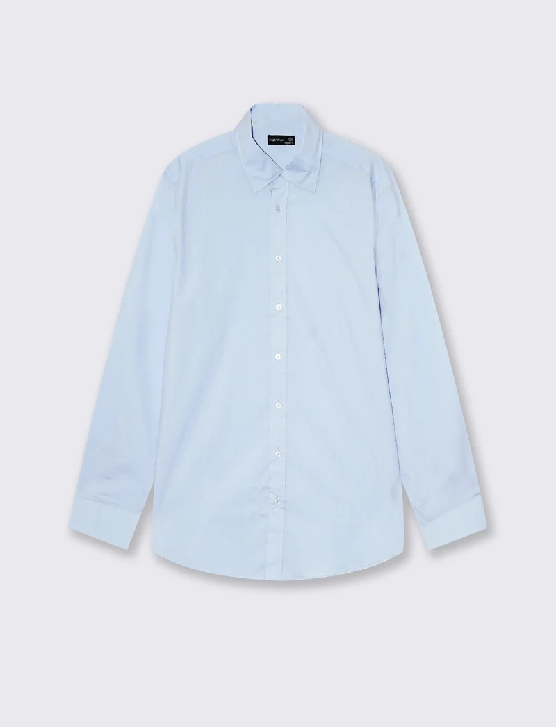 CAMICIA BASIC REGULAR FIT EASY IRON - Celeste