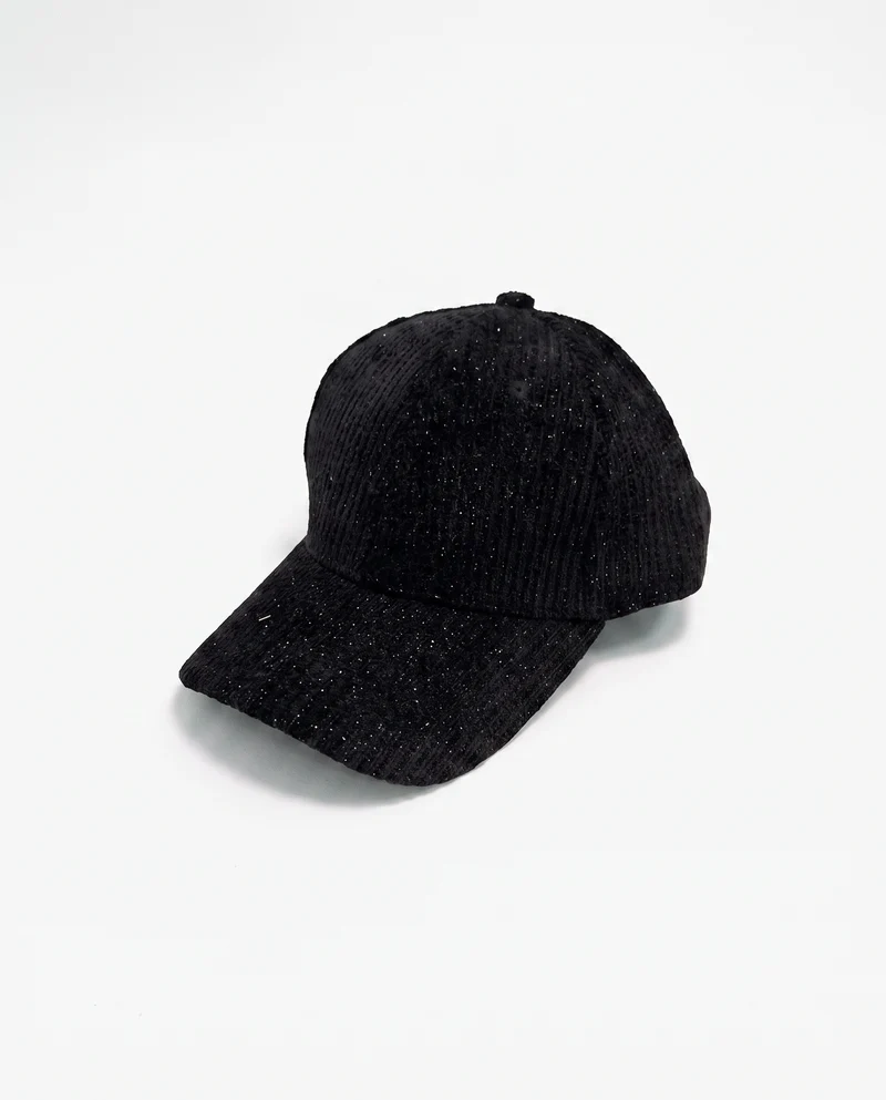 Cappello baseball con lurex - Nero