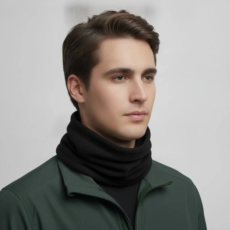 Collo con coulisse basic uomo - Nero