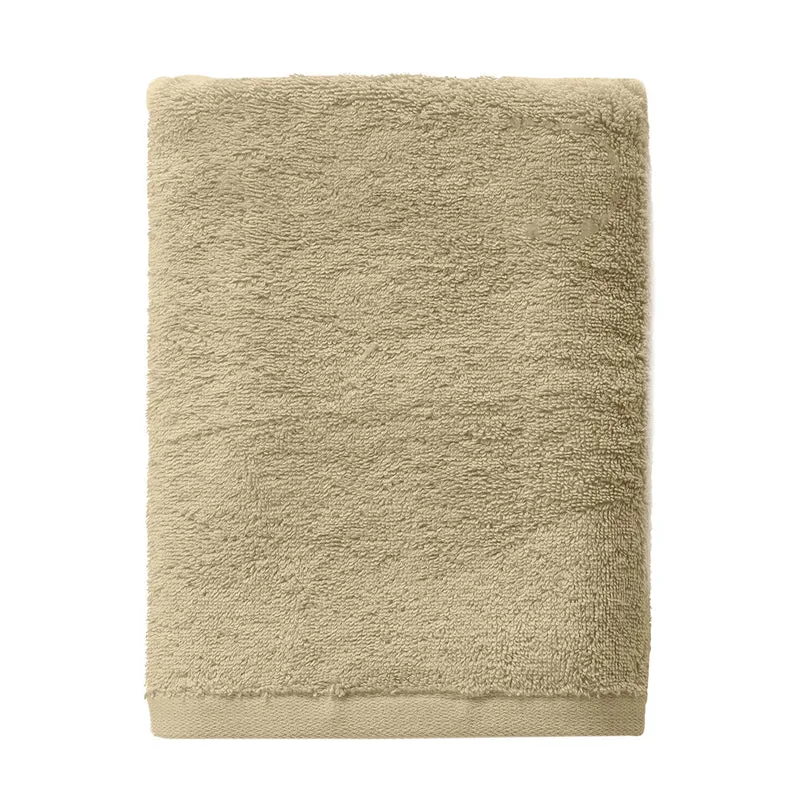 Asciugamano in Spugna di Cotone Atelier Fragrance 70x140 cm Tinta Unita Sand