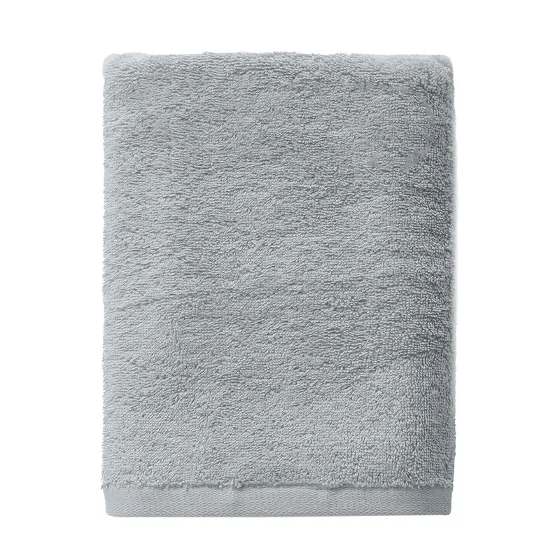 Asciugamano in Spugna di Cotone Atelier Fragrance 70x140 cm Tinta Unita Silver Sky