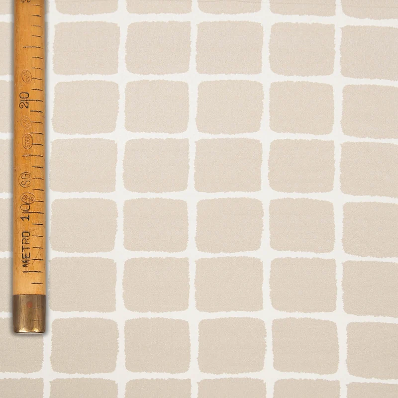 Crêpe de Chine Geometrico - Damier