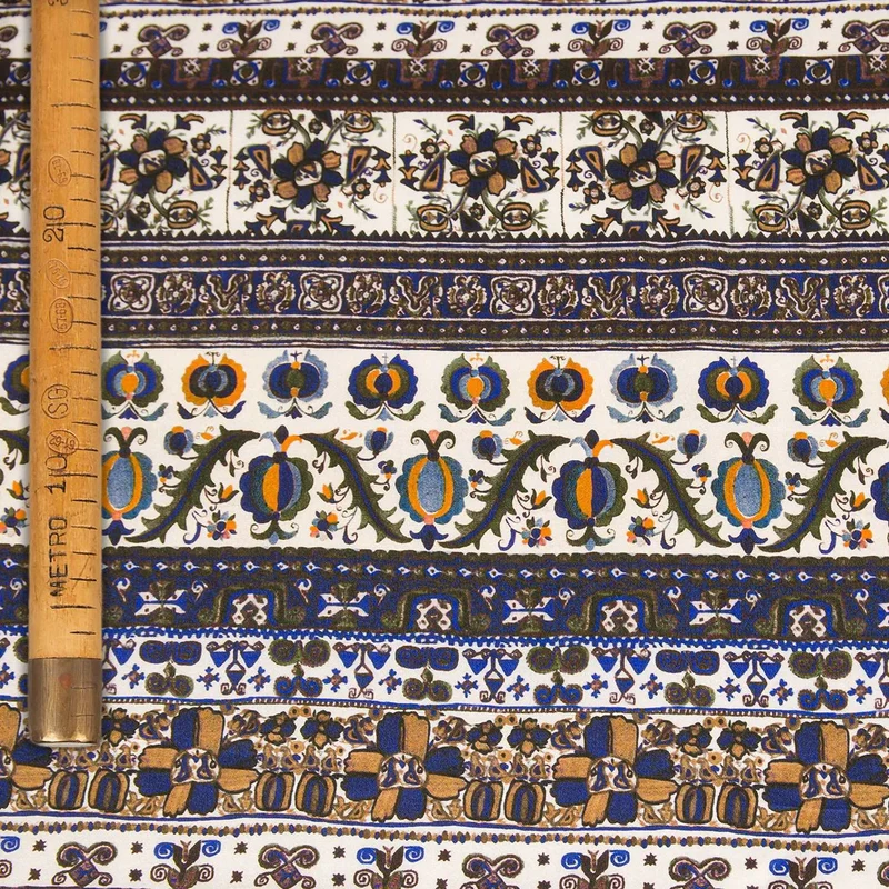 Raso di Seta Stampato Paisley - Jaipur