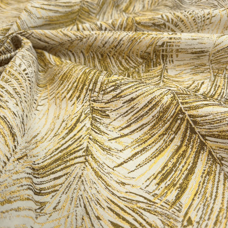 Tessuto Arredo Jacquard H 140 cm - FOLIAGE GIALLO