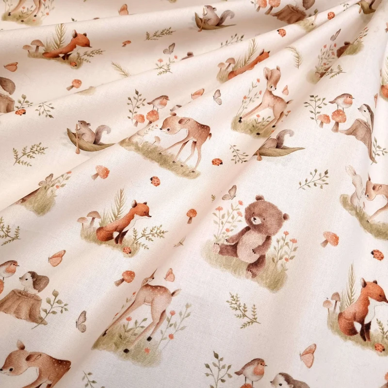 Tessuto Cotone H 140 cm - BOSCO MAGICO
