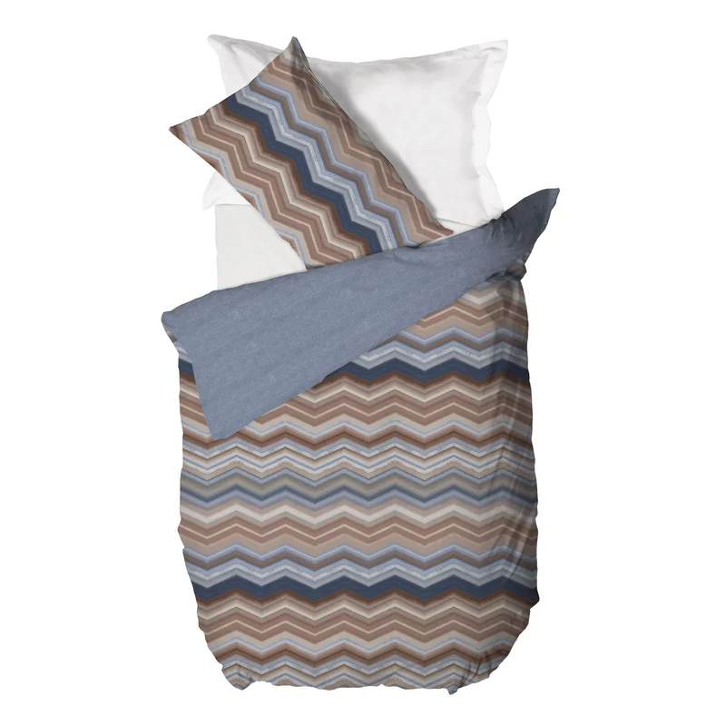 Parure Copripiumino Singola in Cotone con Stampa - Fantasia Dream Me Ysidro Blue
