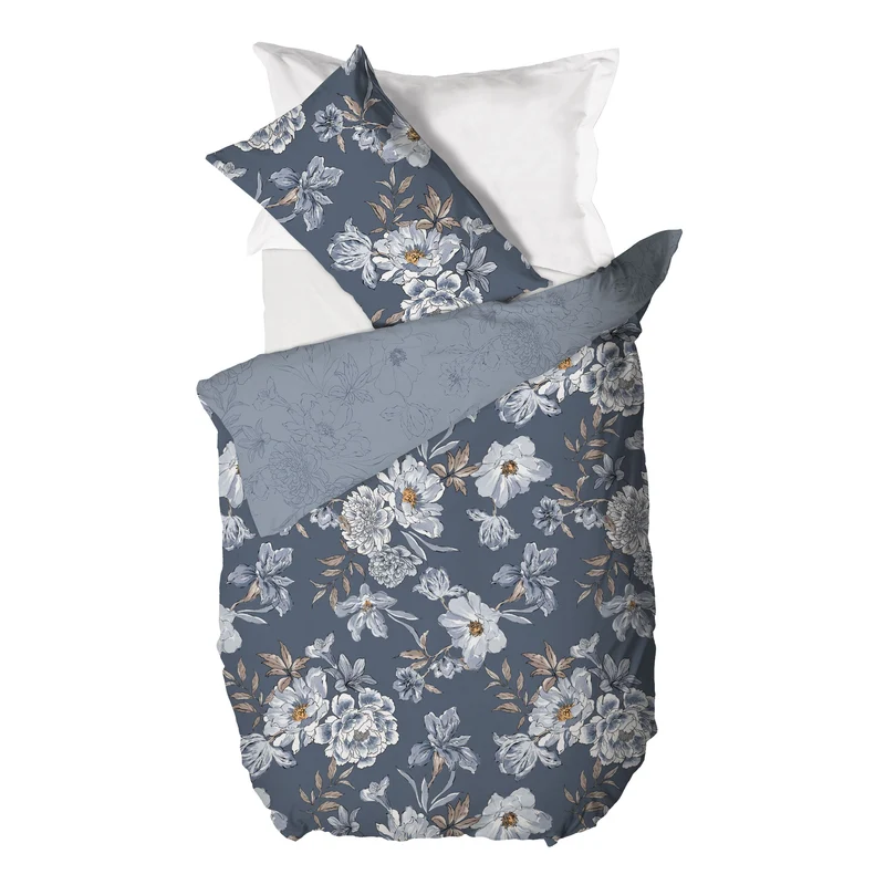 Parure Copripiumino Piazza e Mezza in Cotone con Stampa - Fantasia Dream Me Julienne Blue