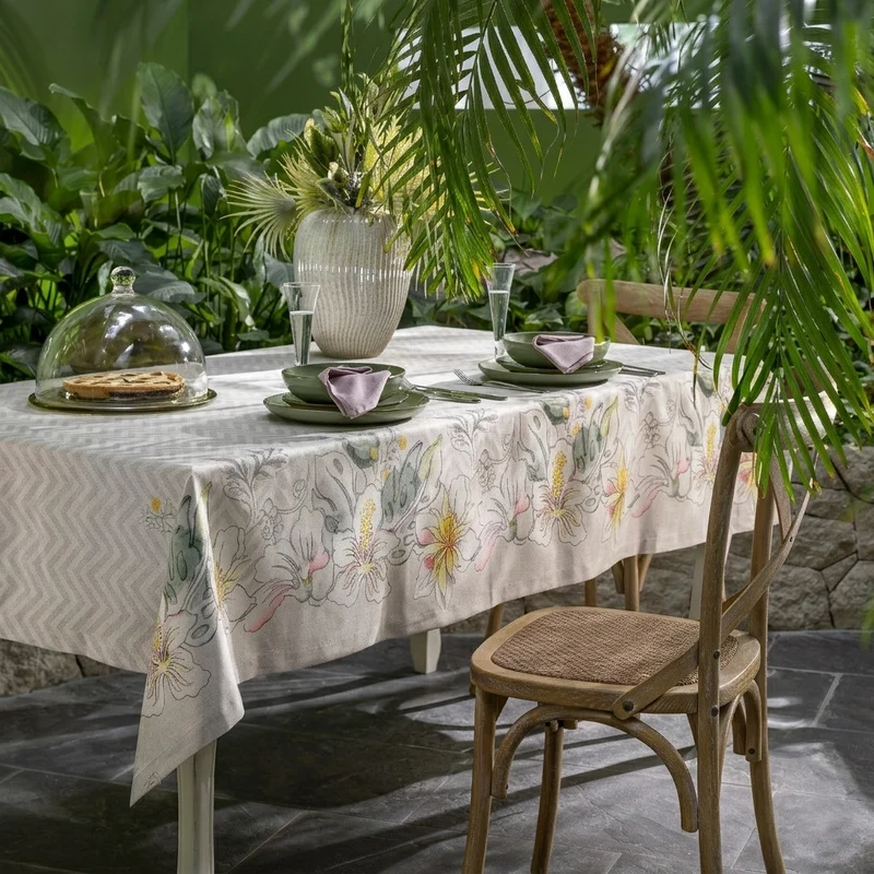 THUN® Tovaglia Antimacchia Estate 150x200 cm Tropical Multicolor