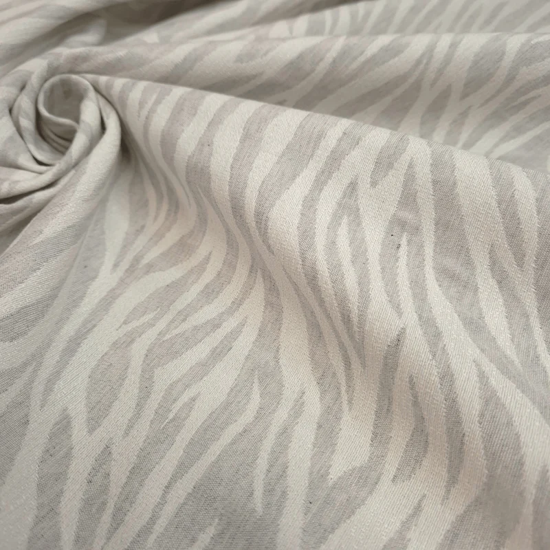 Tessuto Arredo Jacquard H 140 cm - ZEBRATO GRIGIO CHIARO