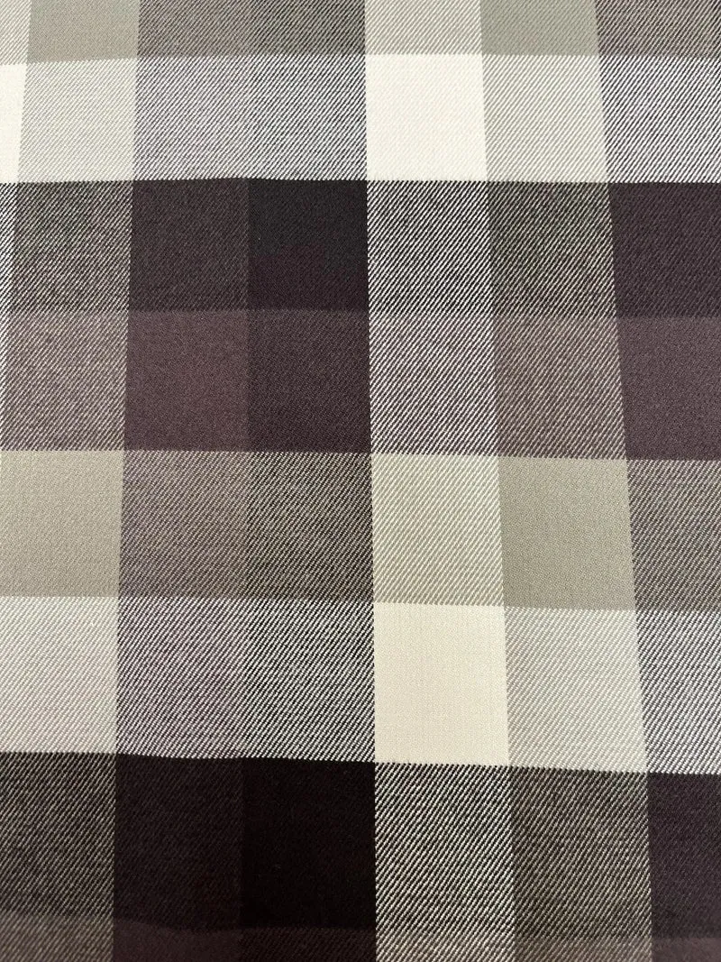 Flanellina a quadri Marrone Blu