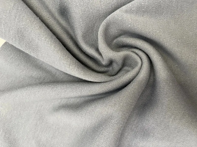 Interlock di cotone mano morbida azzurro grigio
