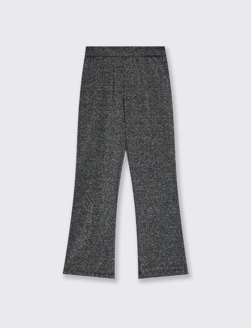 Leggins a zampa con elastico interno - Grigio