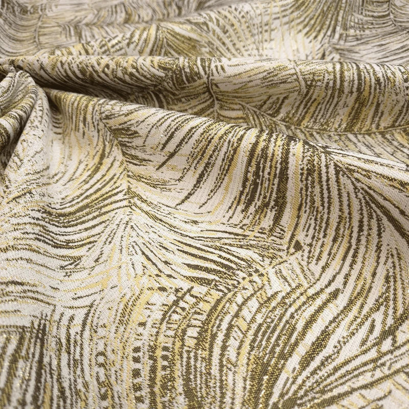 Tessuto Arredo Jacquard H 140 cm - FOLIAGE DORATO/LUREX ORO