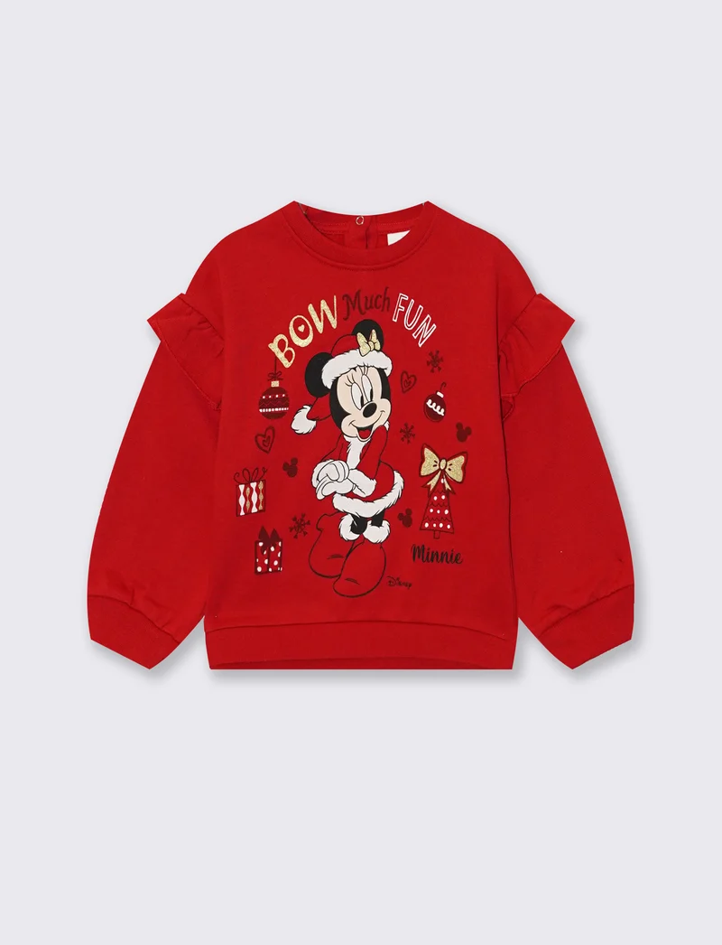 Felpa natalizia Disney con Minnie - Rosso